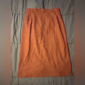 Vintage Anne Klein brown wool pencil skirt size 14